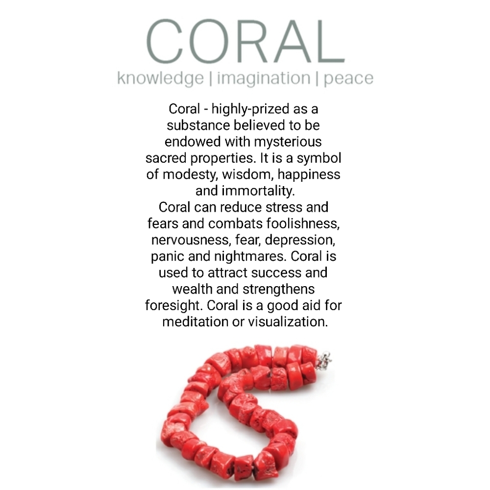 Bamboo Coral chipped stone bracelet & aromatherapy Lava Stone - Picture 2 of 4